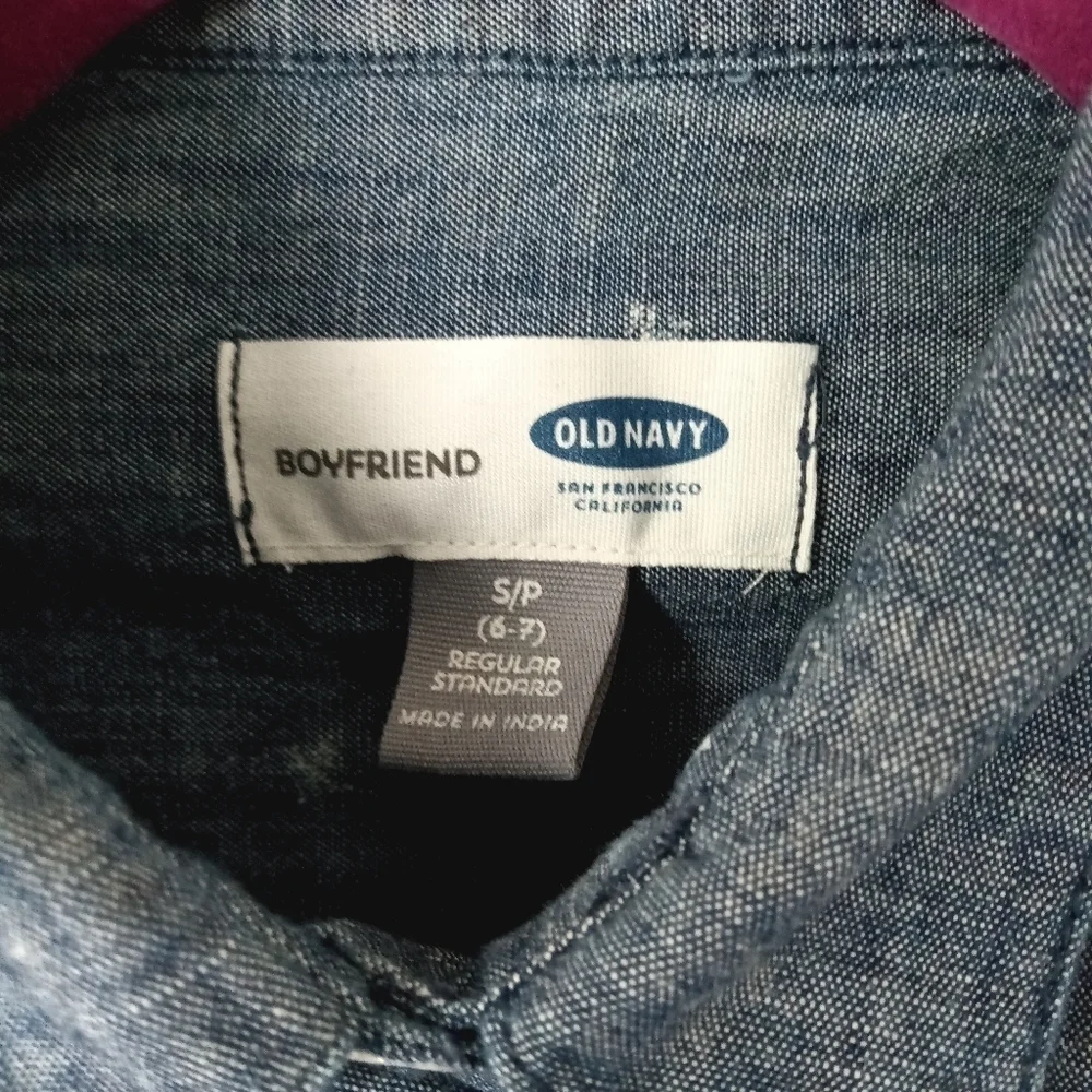 Old Navy Denim Snowflake shirt